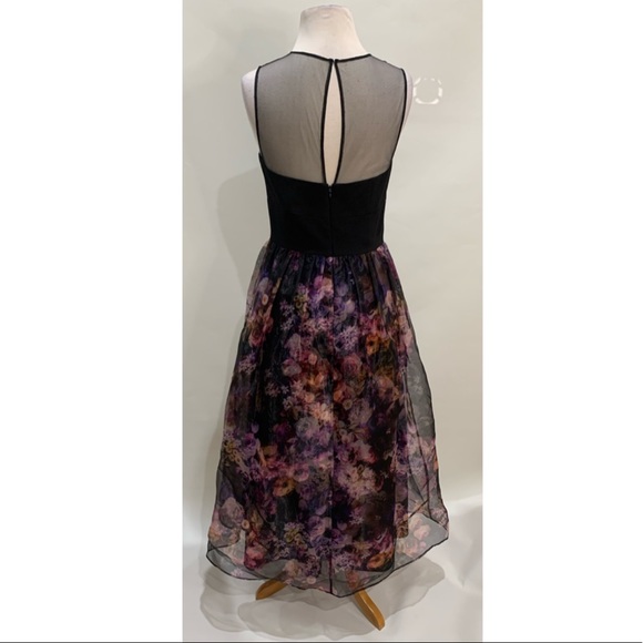Aidan mattox organza floral skirt midi dress - Picture 3 of 10